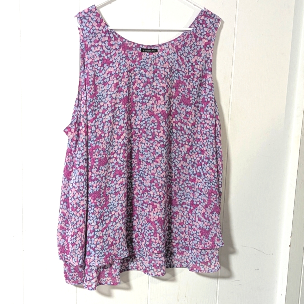 Lane Bryant Pink and Purple Swing Top